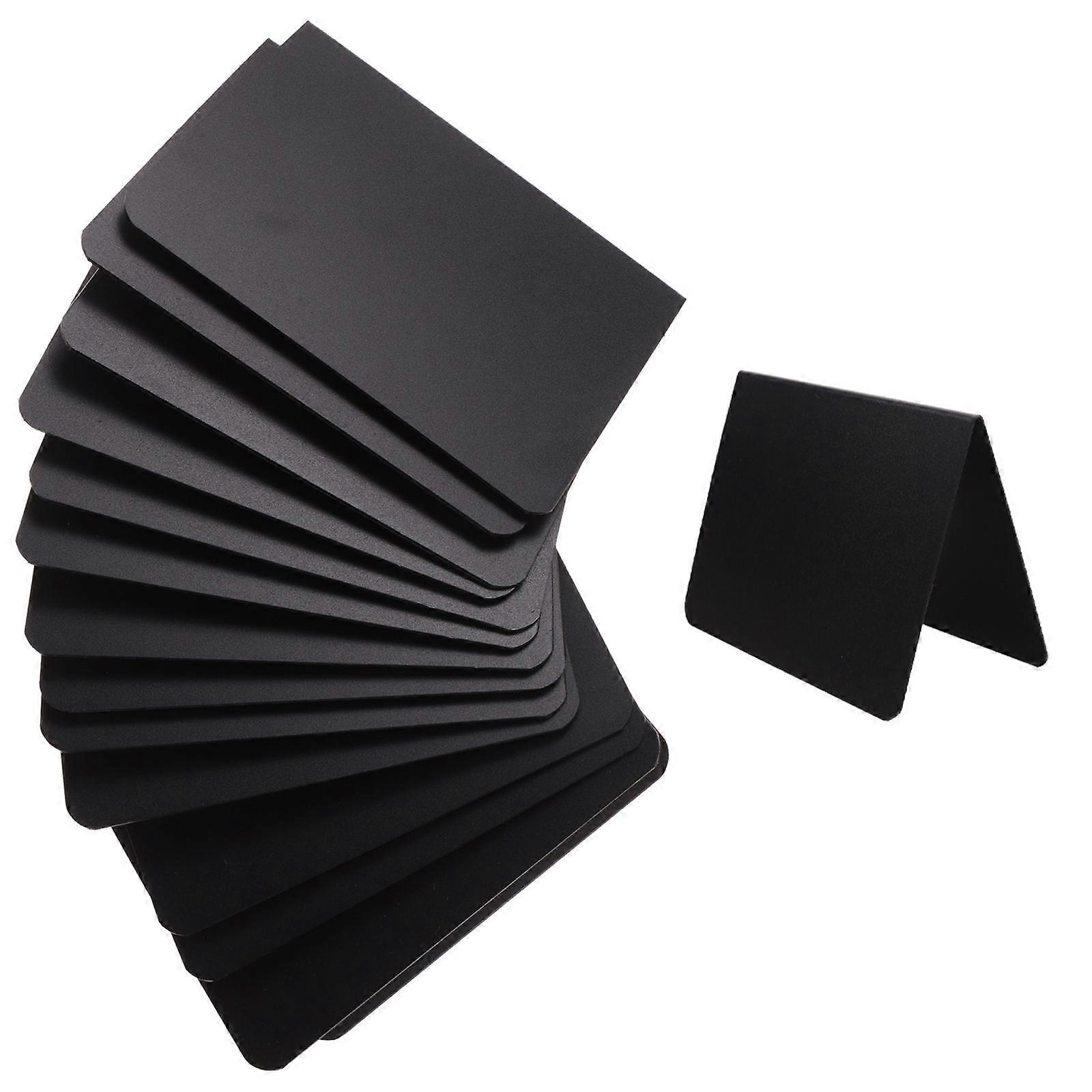 Multifunctional Mini Chalkboards Black Plastic Writing Boards 12Pcs Set