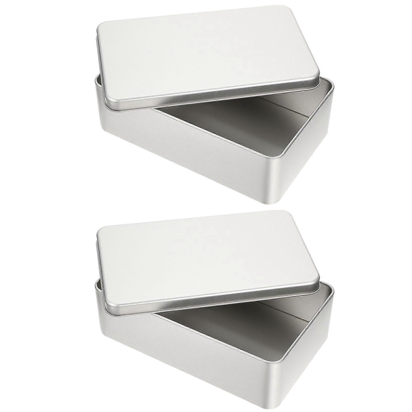 Tiramisu Packaging Boxes Tinplate Storage Boxes for Baking Snacks 2Pcs