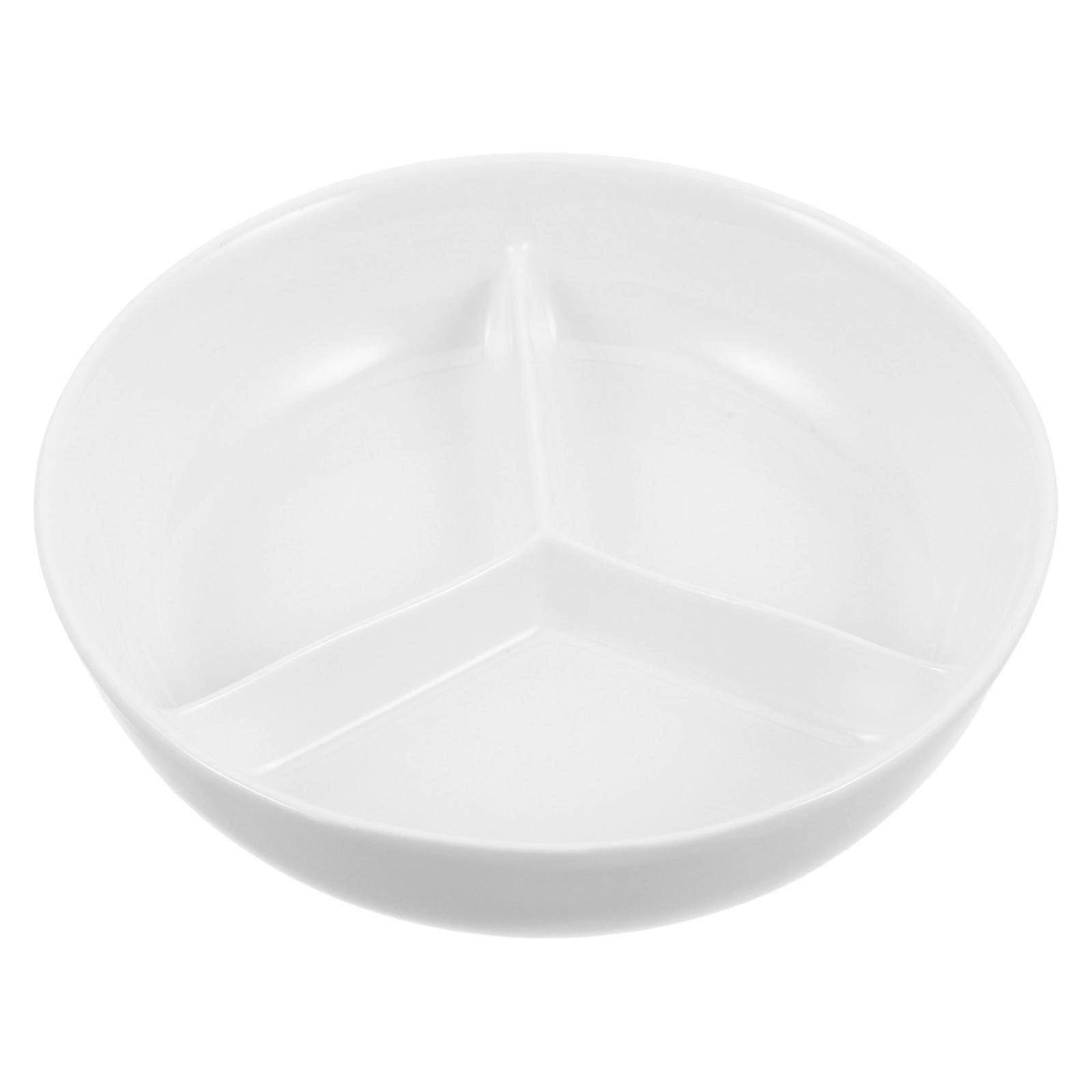 Ceramic Divided Serving Dish for Appetizer Presentation 3 Compartments
