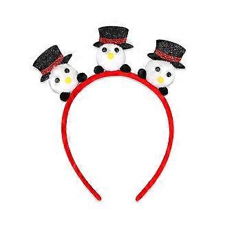 Fascia per capelli a tema natalizio, accessori per feste, cerchietto per capelli 3D a forma di Babbo Natale/pupazzo di neve, copricapo stagionale, accessori per feste, fascia per capelli
