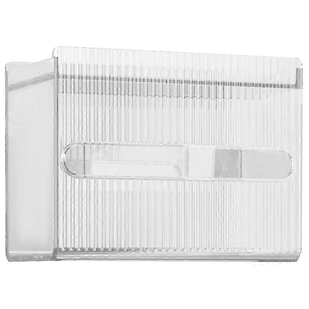 Transparent Acrylic Wall-Mounted Tissue Box with Storage Shelf