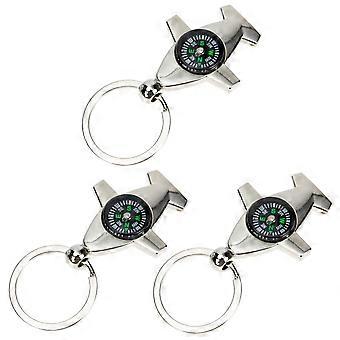 3pcs bussola portachiavi in lega portachiavi chiave chiave creativa pendente chiave appendere decor