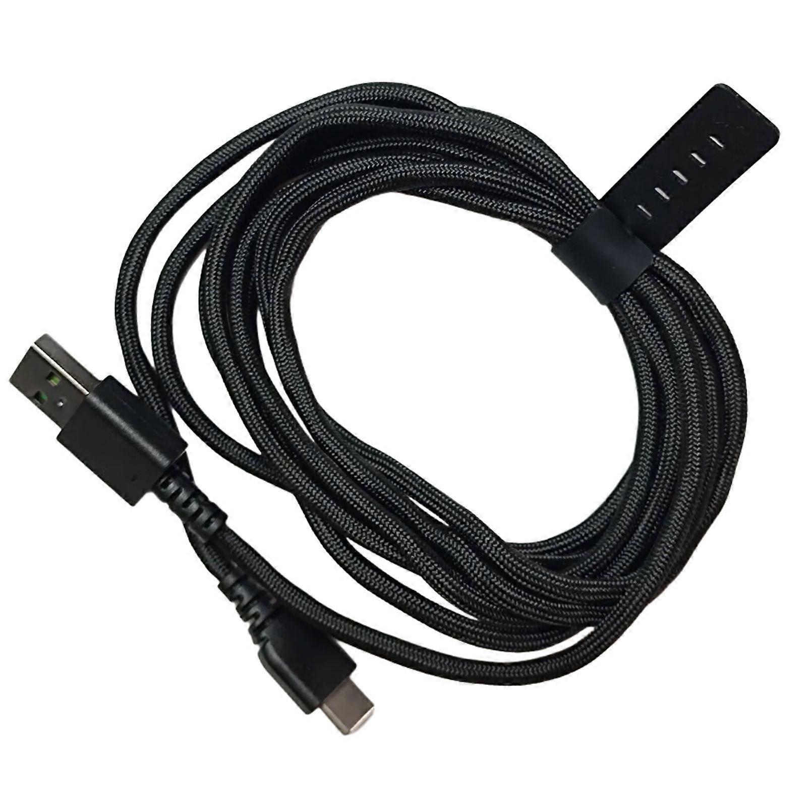 Flexible 1.8M USB Charging Wire For Multiple Model Gaming Mouse Nylon Construction Quick Power Delivery Multicolor