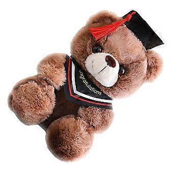 Peluche brillante con temática de médico, suave y cómodo, regalo ideal, empaquetado en algodón, juguete para graduados y estudiantes, marrón oscuro.