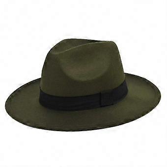 Retro Rancher Hat with Wide Brim for Men Vintage Style Felt Hat Vacation Supply Changzhao