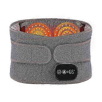Heating Massage Lumbar Belt with USB Charging and Red Light Therapy for Waist Pain Relief and Warmth
