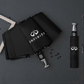 Travel-Friendly Folding Umbrella: Large Size, 10 Strong Ribs & Windproof Automatic Feature