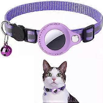 Cat Airtag Holder Collar Breakaway Reflective Strips Adjustable Kitten Collar Wa