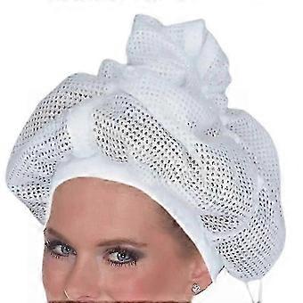 Quick Dry Adjustable Mesh Plopping Bonnet for Curly Hair, Foldable Hair Drying Cap for Women Hairdressing