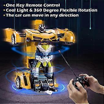 Afstandsbediening Transformeer Auto Robot Speelgoed Met Lichten Vervorming Rc Auto 2.4ghz 1:18 Oplaadbare 360 graden Roterende Stunt Race Auto Speelgoed Voor Kinderen Jongens Meisjes Leeftijd