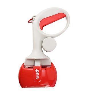 Portable Dog Pooper Scooper with Bags Red Outdoor Tool