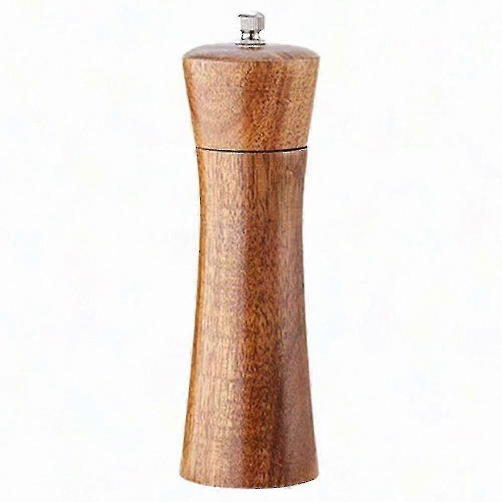 Refillable Wooden Pepper Grinder and Salt Shaker Set