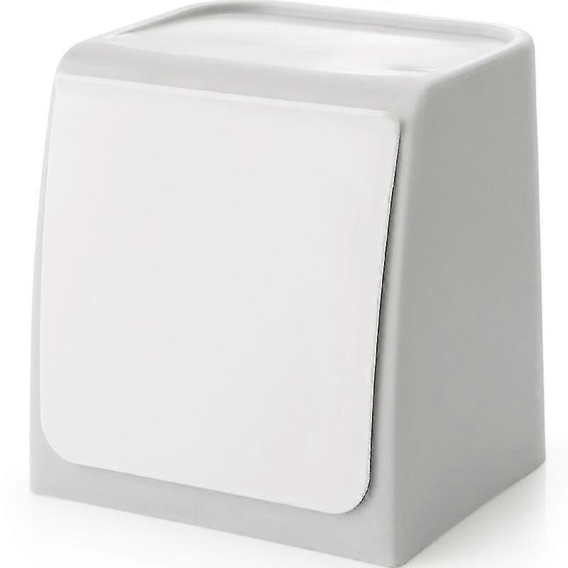 Mini Wall-Mounted Trash Can, Kitchen Waste Collection Cup without Punch, Gray