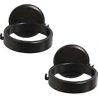 2 Pieces Wall Mounted Hair Dryer Holder, Hair Care Tool Holder, Hair Dryer Holder with Suction Cup for Bathroom Toilet (Black)