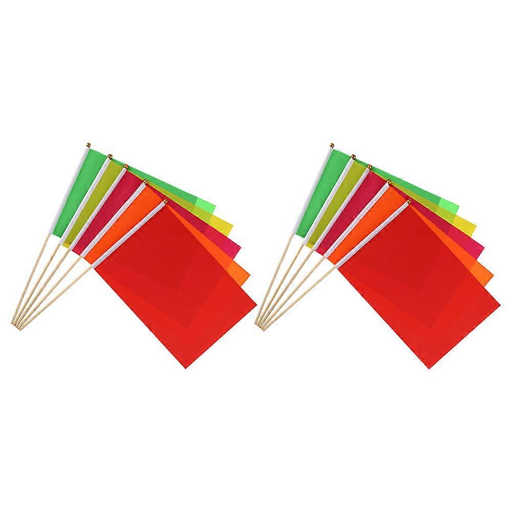 10Pcs Marker Flags Construction Marking Flags Yard Flags Marker Lawn Flags Marker