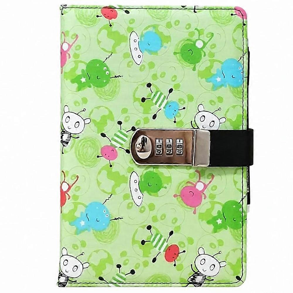 Cloth Cover Password Notebook, A5 Lockable Journal, Personal Diary with Lock