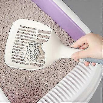 High Quality Cat Litter Scoop Pvc Plastic Pet Poo Shovel Practical Pets Poop Housebreaking(1pcs,beige) MW