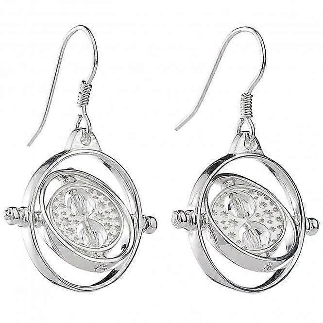 Harry Potter Sterling Silver Time Turner Drop Earrings with Crystal Elements