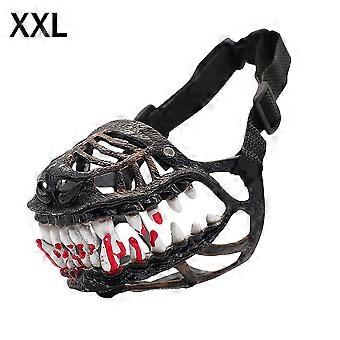 Halloween Werewolf Dog Muzzle With Realistic Fangs, Latex Breathable Anti-Biting Mask With Adjustable Strap, for Costume Party