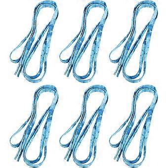Flat Shoelaces, 3 Pairs Tie-Dye Gradient Replacement Laces in Sturdy Polyester for Sneakers, Athletic Running & Sports, Men & Women