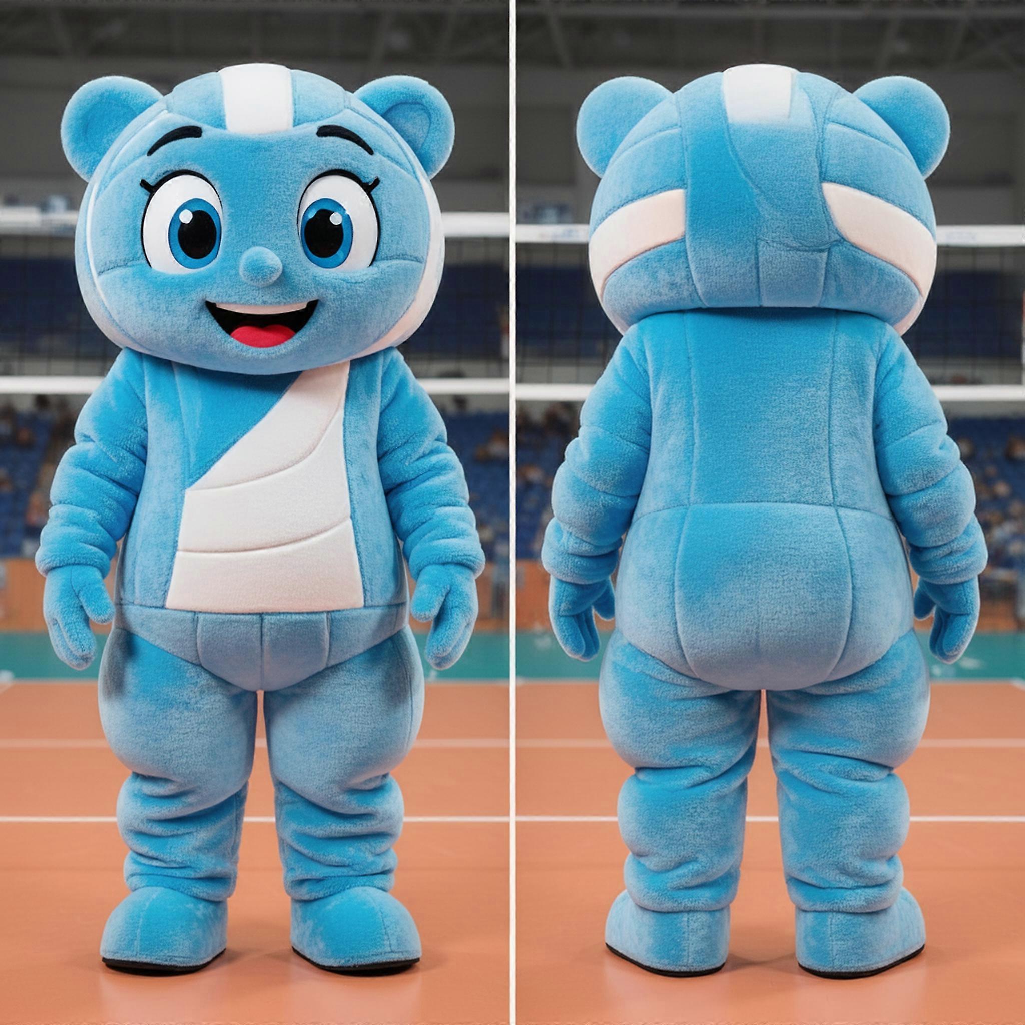 MASTICOT Sky Blue Net Volleyball Net Mascot