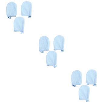 Cleaning Pads Gloves for Facial Makeup Removal 9Pcs Blue Soft Material
