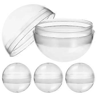 100pcs Plastic Transparent Balls Multi-purpose Twisted Round Balls Clear Fillable Grab Balls Hk