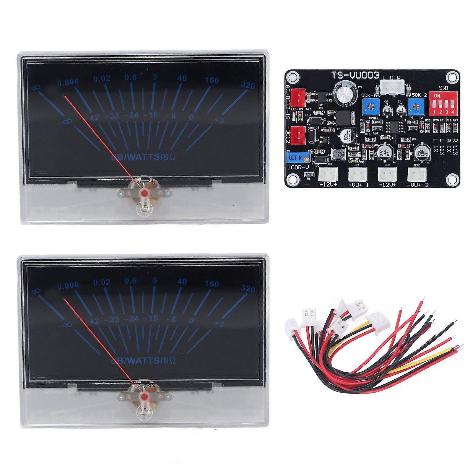 VU Meter Audio Level High Accuracy Pointer Type Digital Power Amplifier Driver with Backlit(YMCAT)