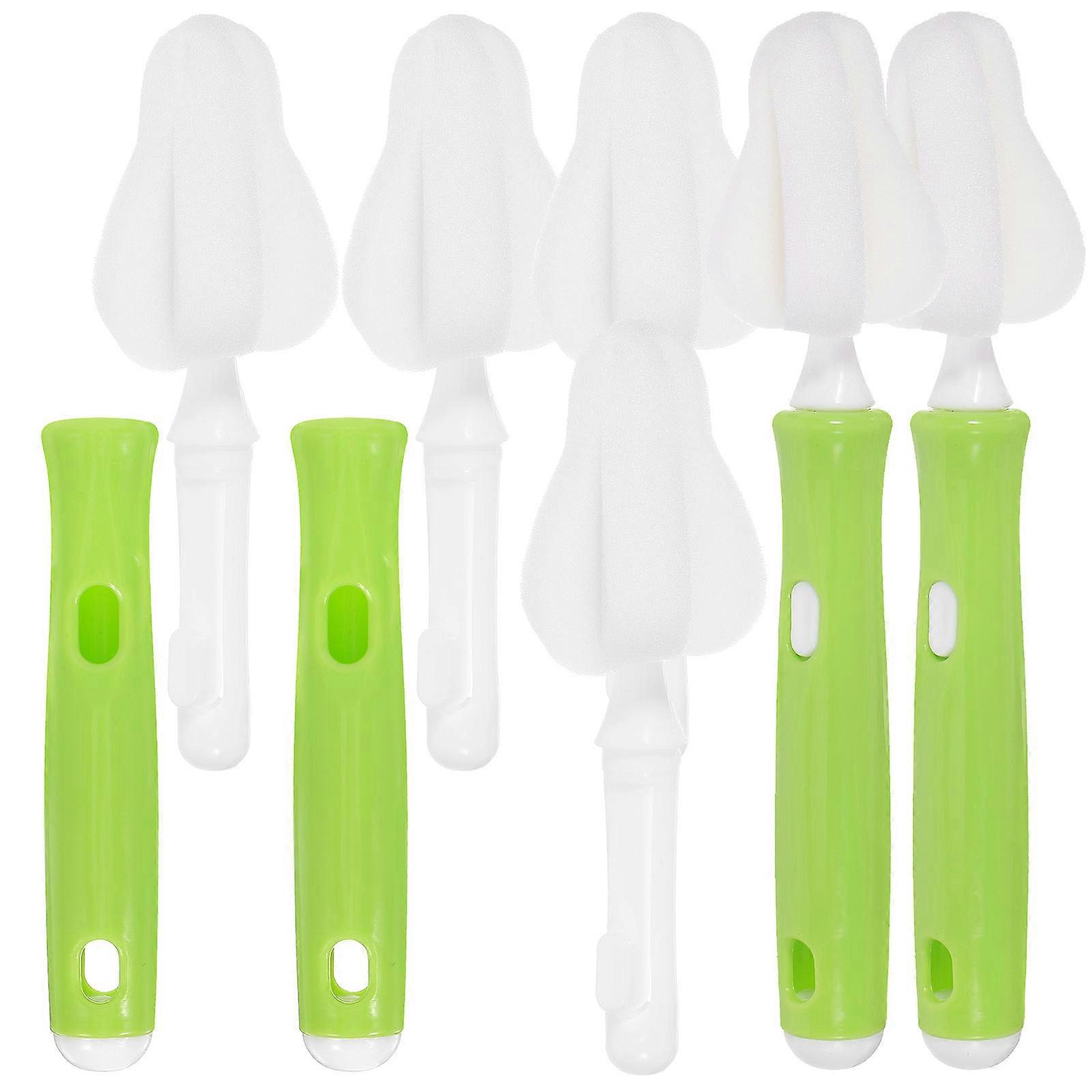 Detachable Milk Bottle Brush for Cleaning Pacifier 4Sets Replacement Pack