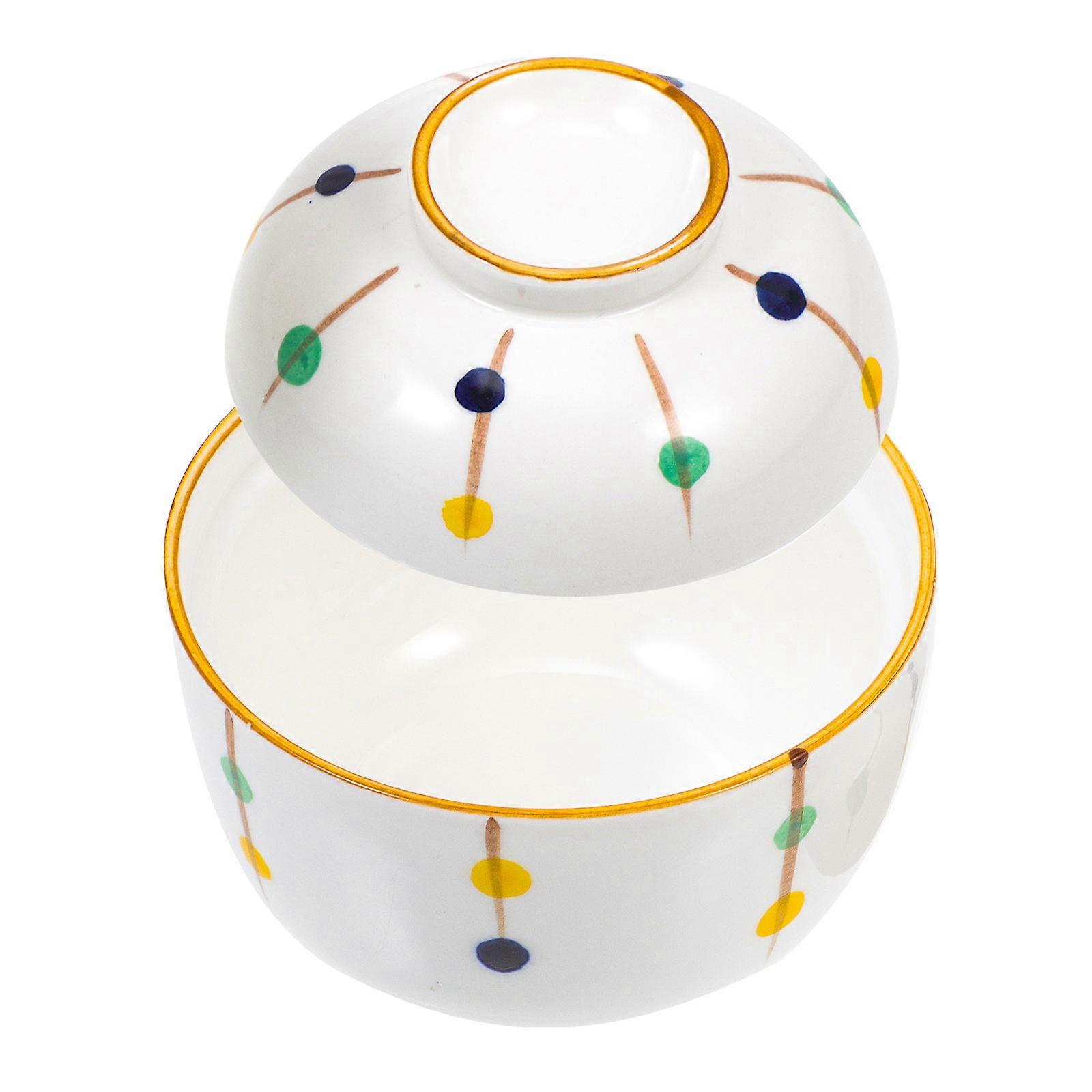 Ceramic Stew Pot White for Storage Use Creative Kitchen Gadget