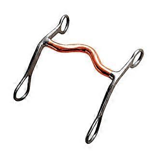Polishing Horse Riding Bit for Training and Routine Riding, Stainless Steel Design with Open Cheek Piece and Curved Mouthpieces for Rein Cues