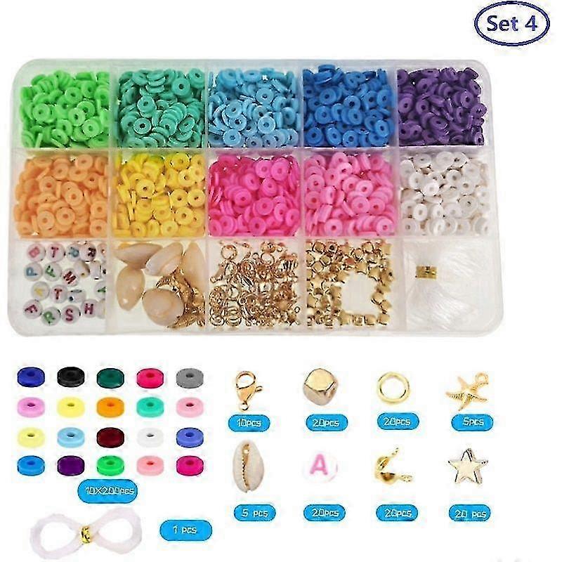 Mixed Shape Polymer Clay Bead Assortment