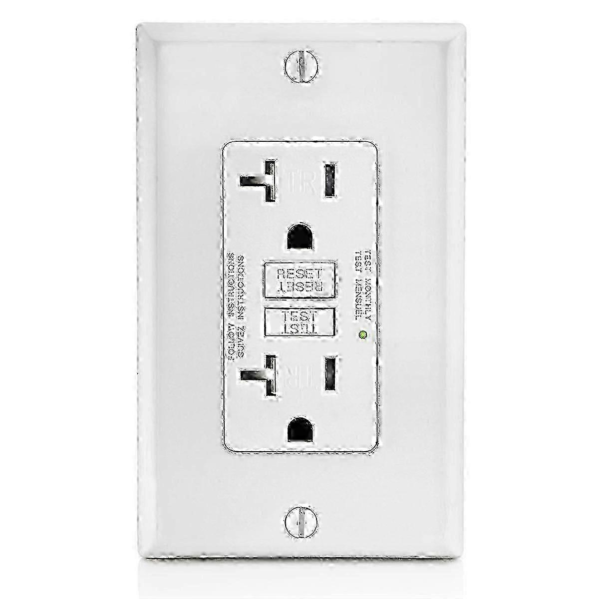 GFCI socket 20 A. GFCI socket with LED indicator. 20 A residual current device (RCD) SD