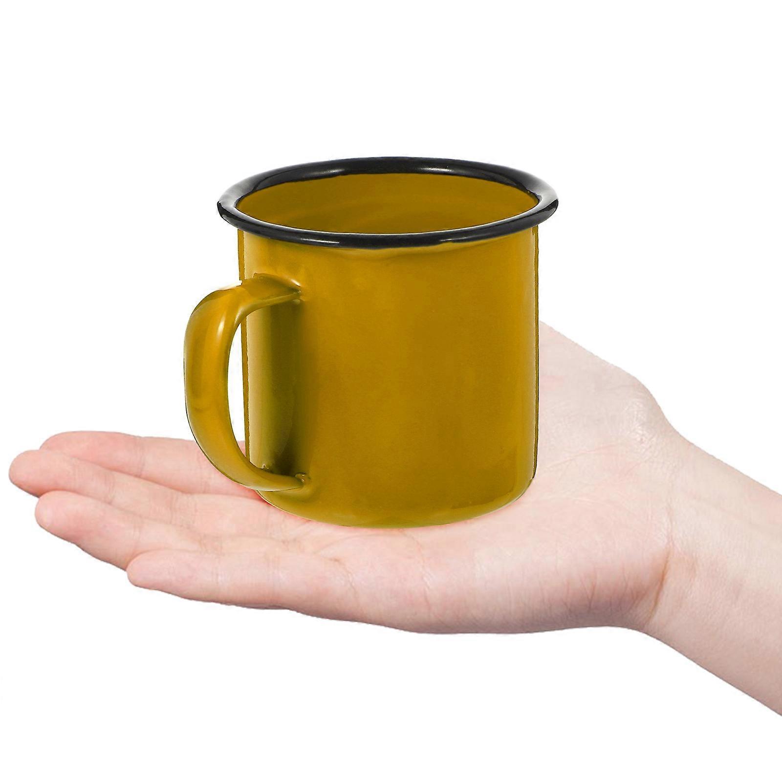 Vintage Iron Mug Sturdy Base Reusable