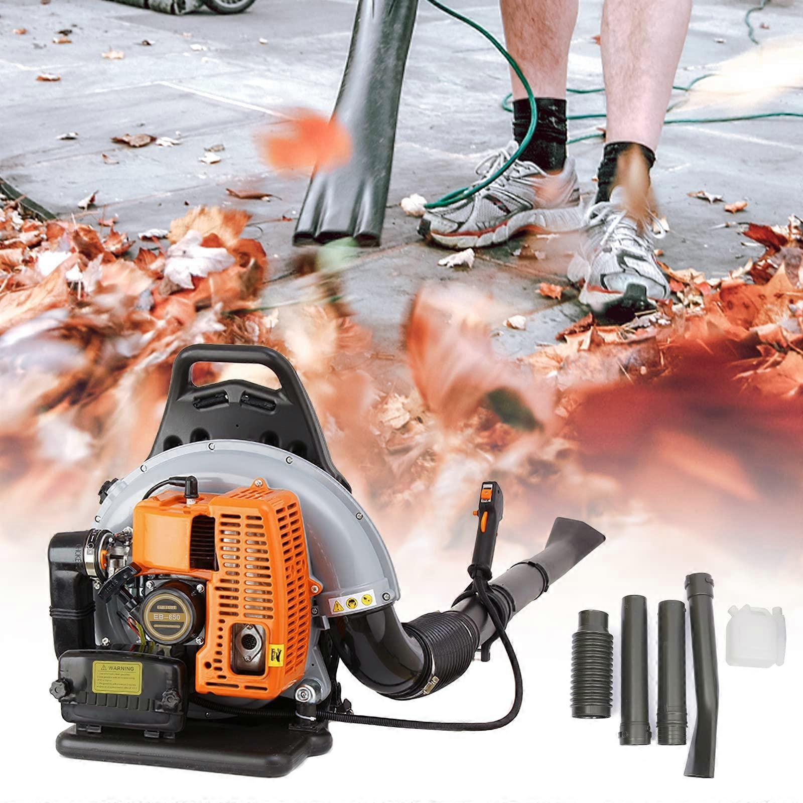 63CC Gas Powered Backpack Leaf Blower with Variable Speed Control for Lawn and Yard Work