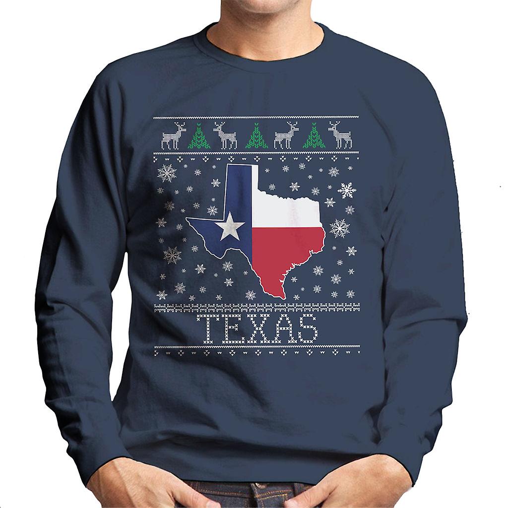 Texas jul sticka mönster mäns tröja