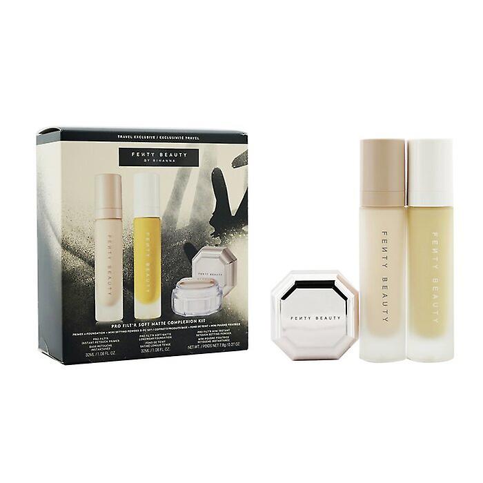 Fenty Beauty By Rihanna Pro Filt'r Soft Matte Complexion Kit: Foundation 32ml + Primer 32ml + Instant Retouch Setting Powder 7.8g - #140 3pcs