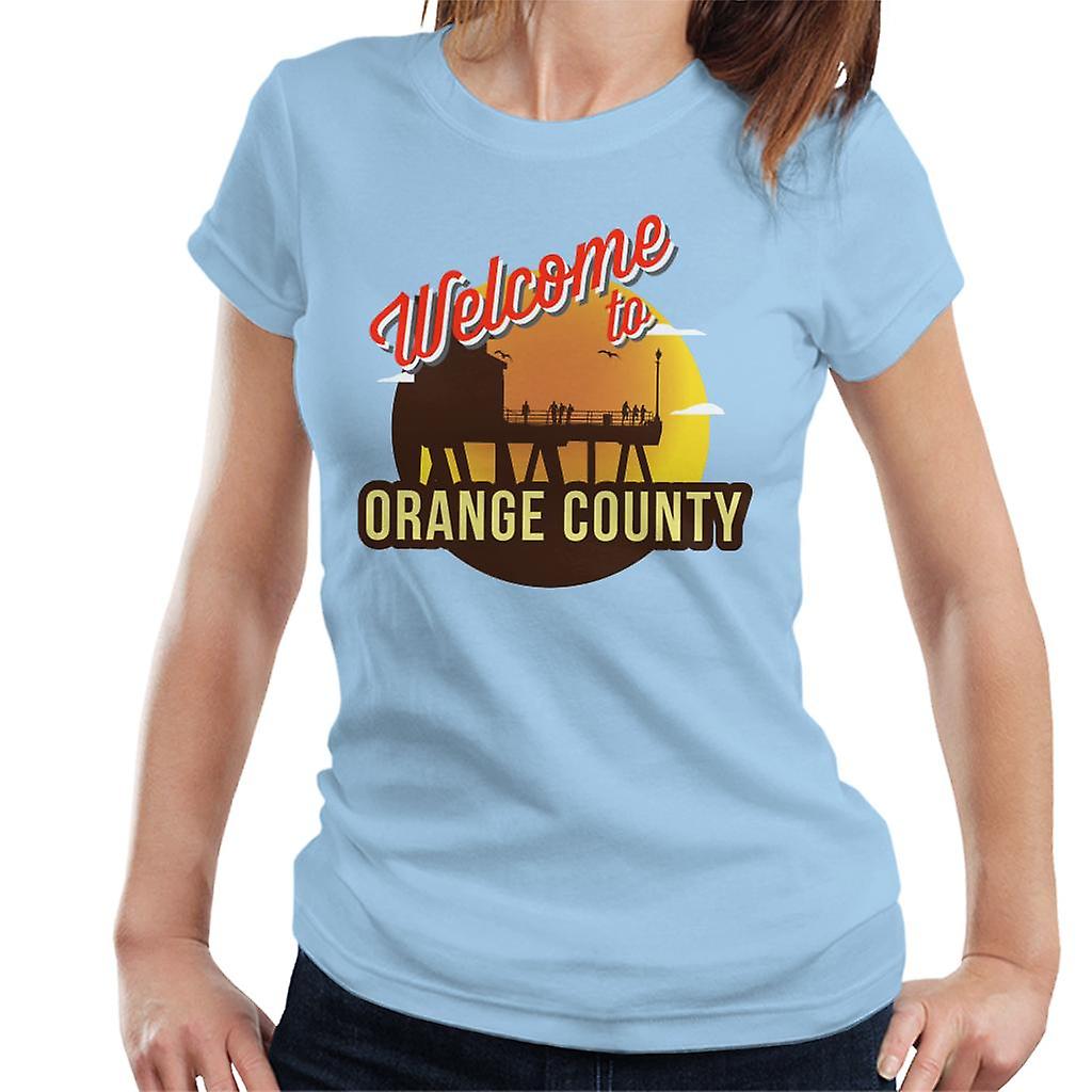 Bem-vindo a Orange County Retro mulheres da t-shirt