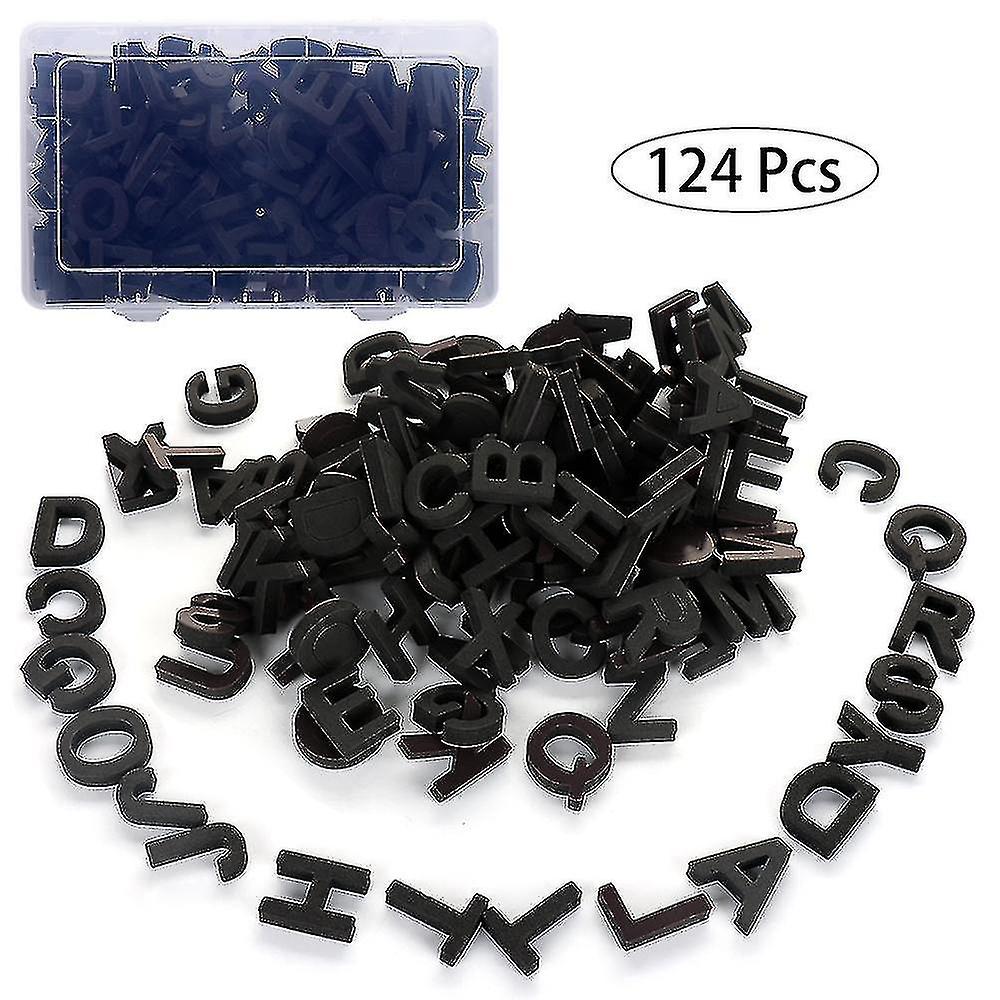 124 Pcs Fridge Magnetic Letters Gift Set Alphabet Magnets Carry Box;124 Pcs Fridge Magnetic Letters