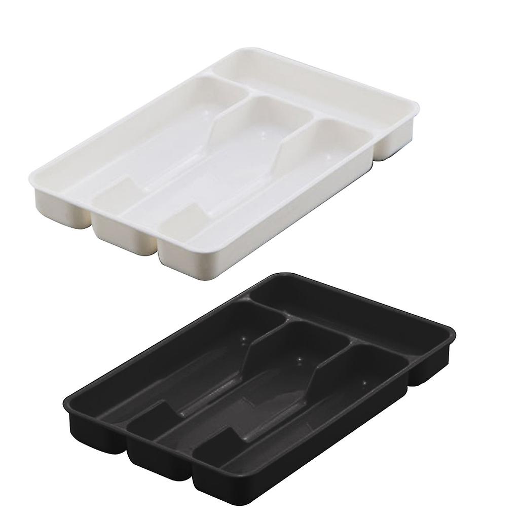 2pcs Cutlery Storage Tray Spoon Fork Storage Container Kitchen Separation Box