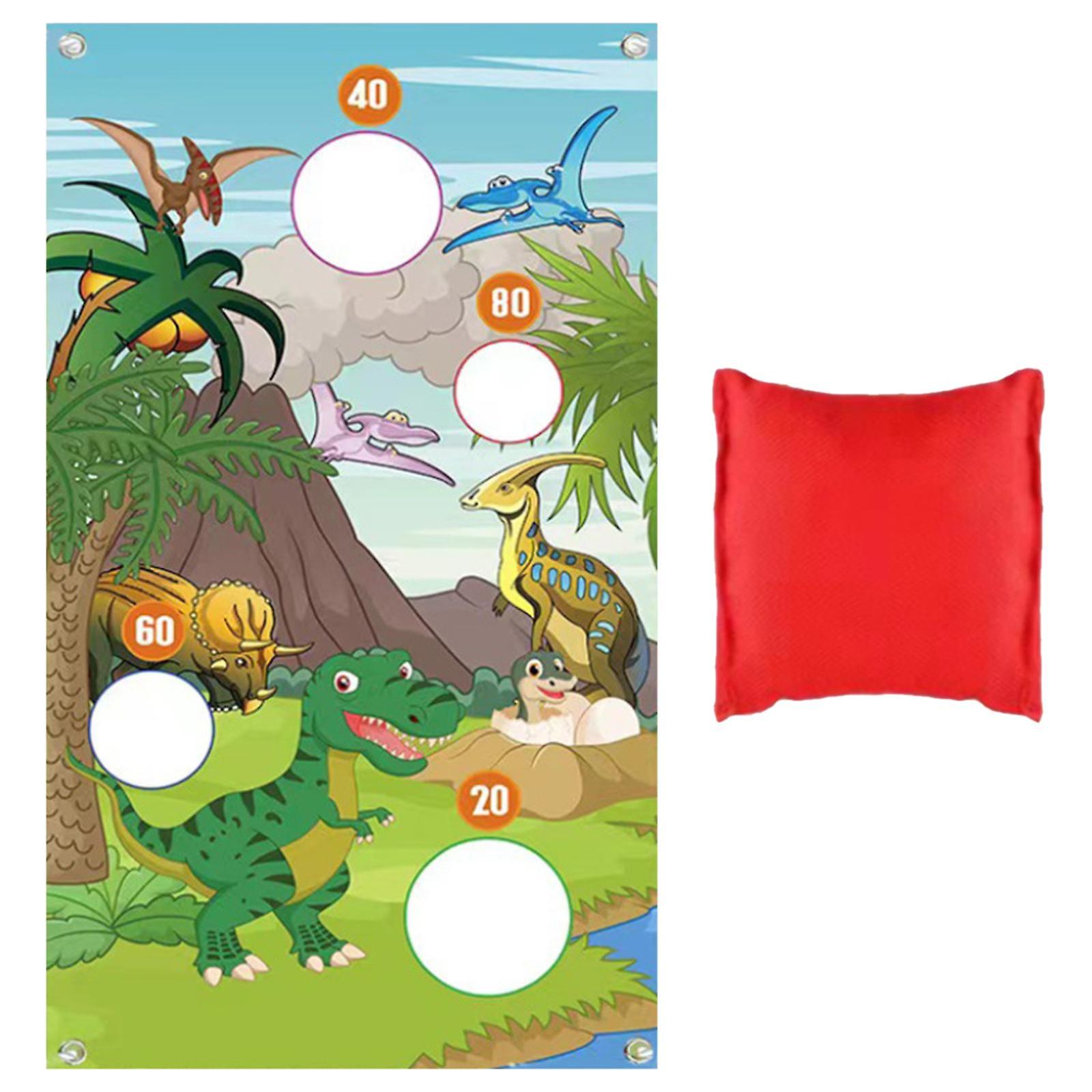 Dinosaur Throwing Game Banner Kit Camping Game for Indoor Gifts