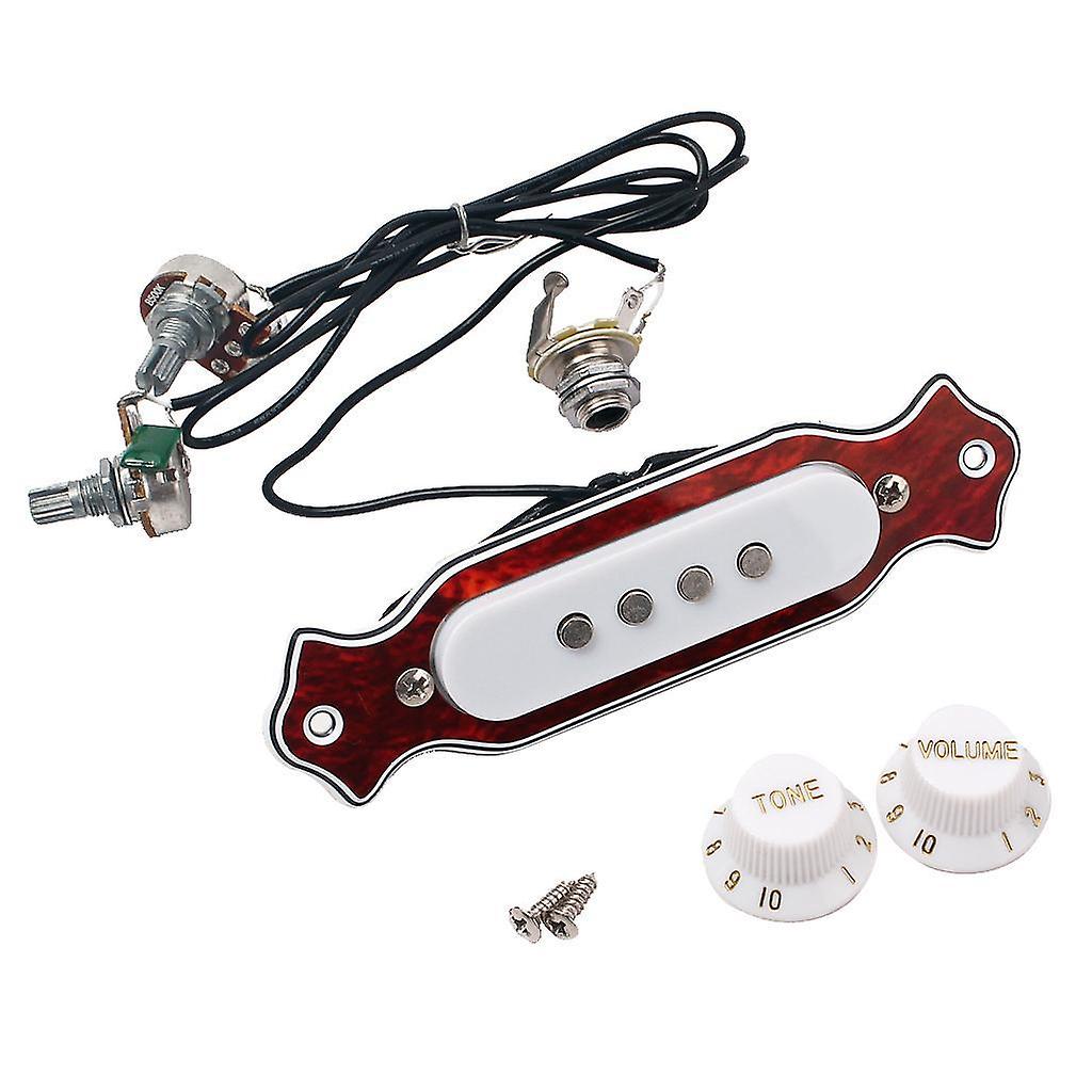 Pre-Wired 4-String Single Coil Guitar Pickup Harness with Volume & Tone