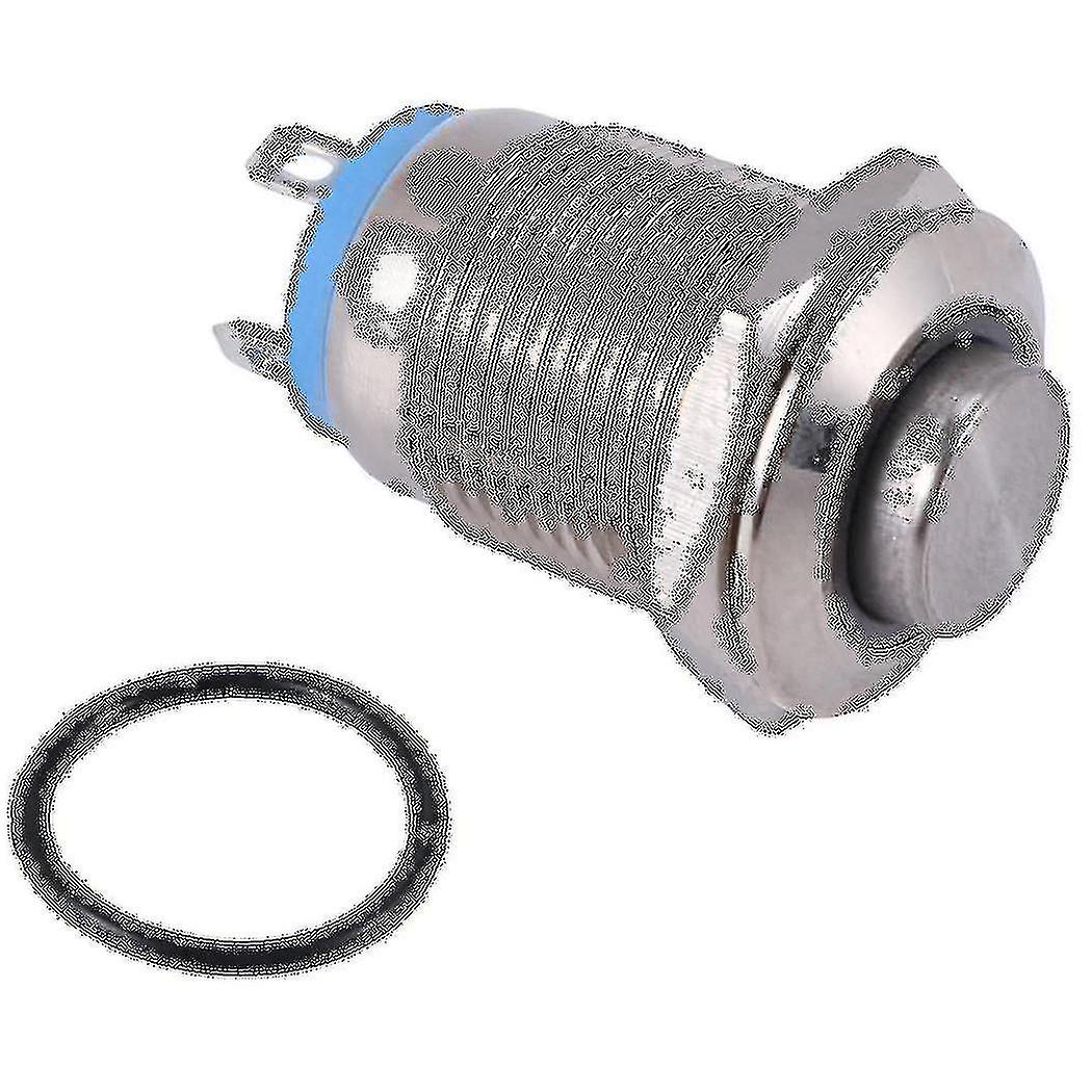 3v Push Button Switch Doorbell Button Blue Led 12 Mm Silver