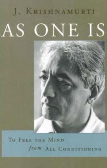 As One Is by J. J. Krishnamurti Krishnamurti Paperback Book