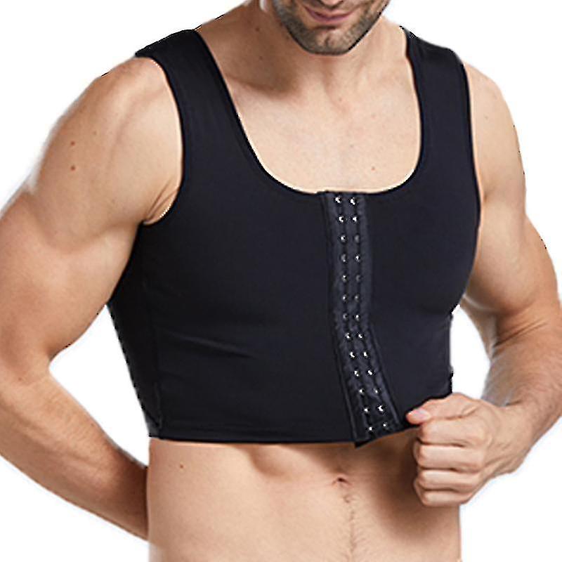 Men Gynecomastia Shaper New Slimming Chest Control Boobs Shapewear Undergarments Stomach Girdles Hook Control-e