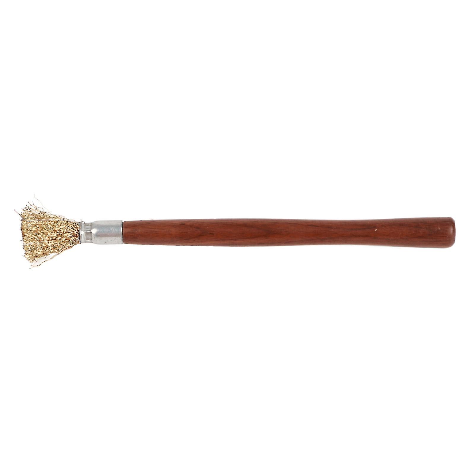 Portable Rustproof Steel Wire Brush with Wooden Handle Professional Cleaning Tool for Bonsai and Potted Plants