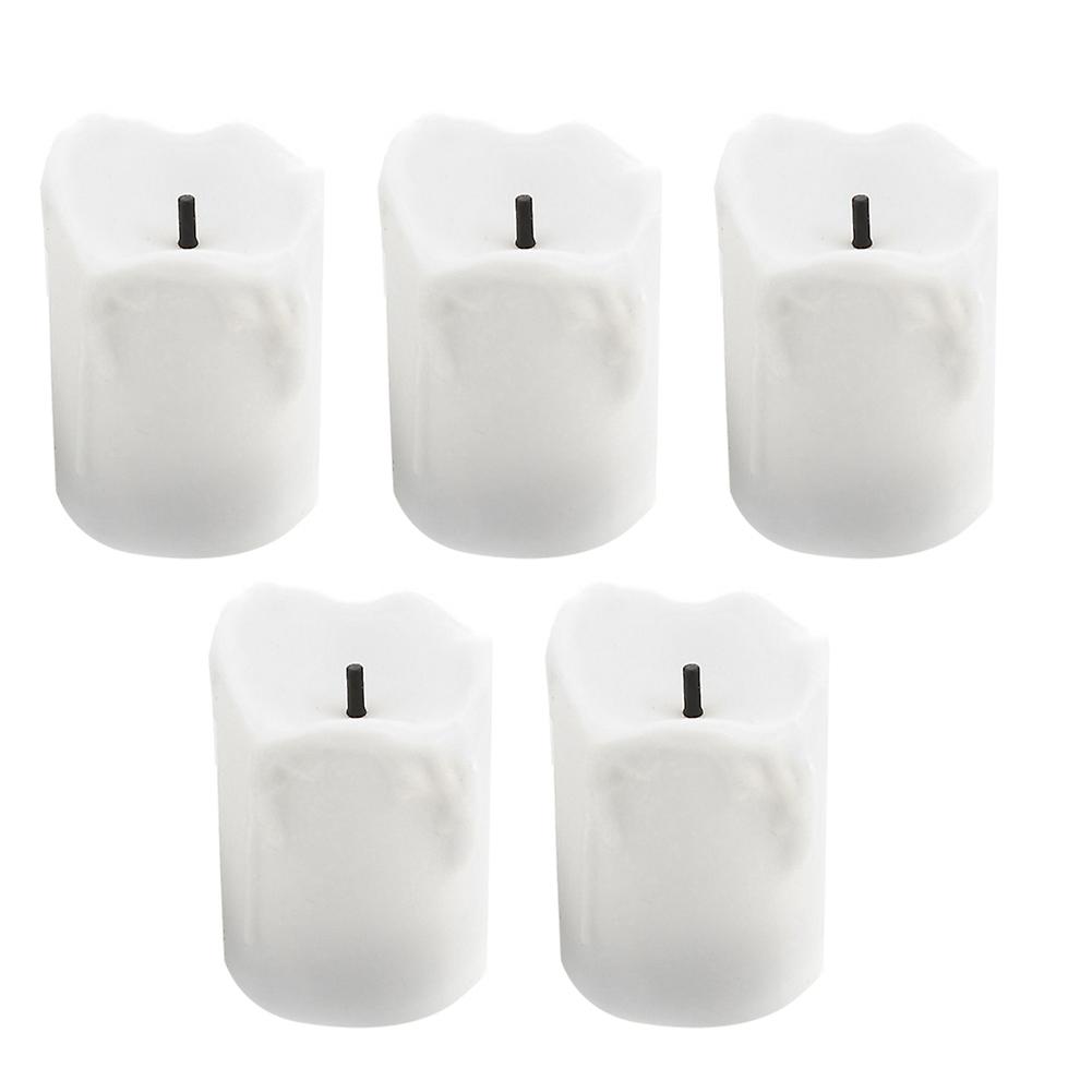 Renikh 5Pcs Simulation LED Flameless Electronic Candle Table Light Party Decoration