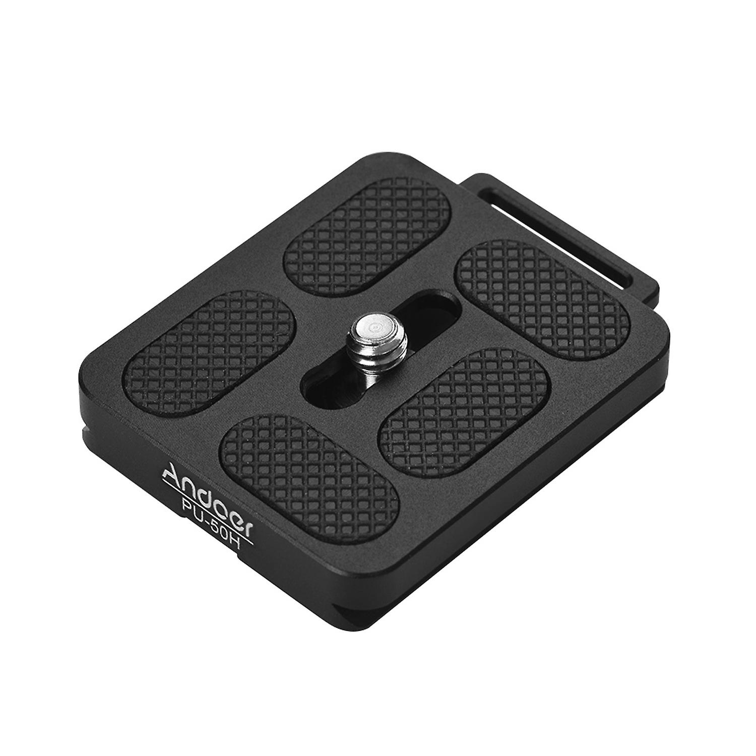 Andoer PU-50H Quick Release QR Plate with Attachment Loop for Arca Swiss Tripod Ball Head