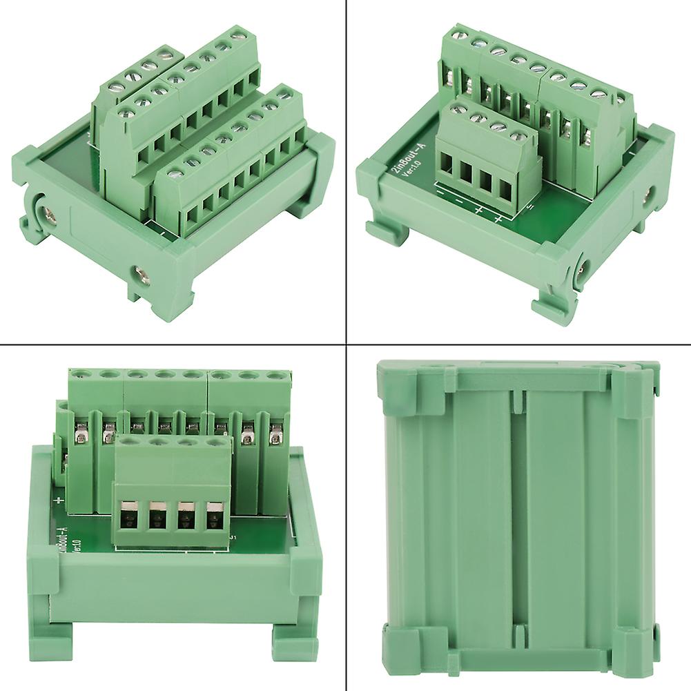 2 in 8 out DIN Rail and Panel Mounting Power Distribution Module Breakout Board