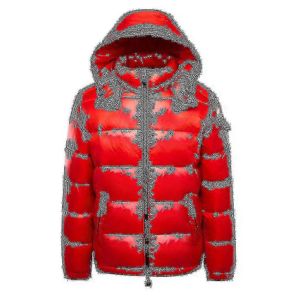 Mens Hooded Shiny Down Jacket Winter Coats